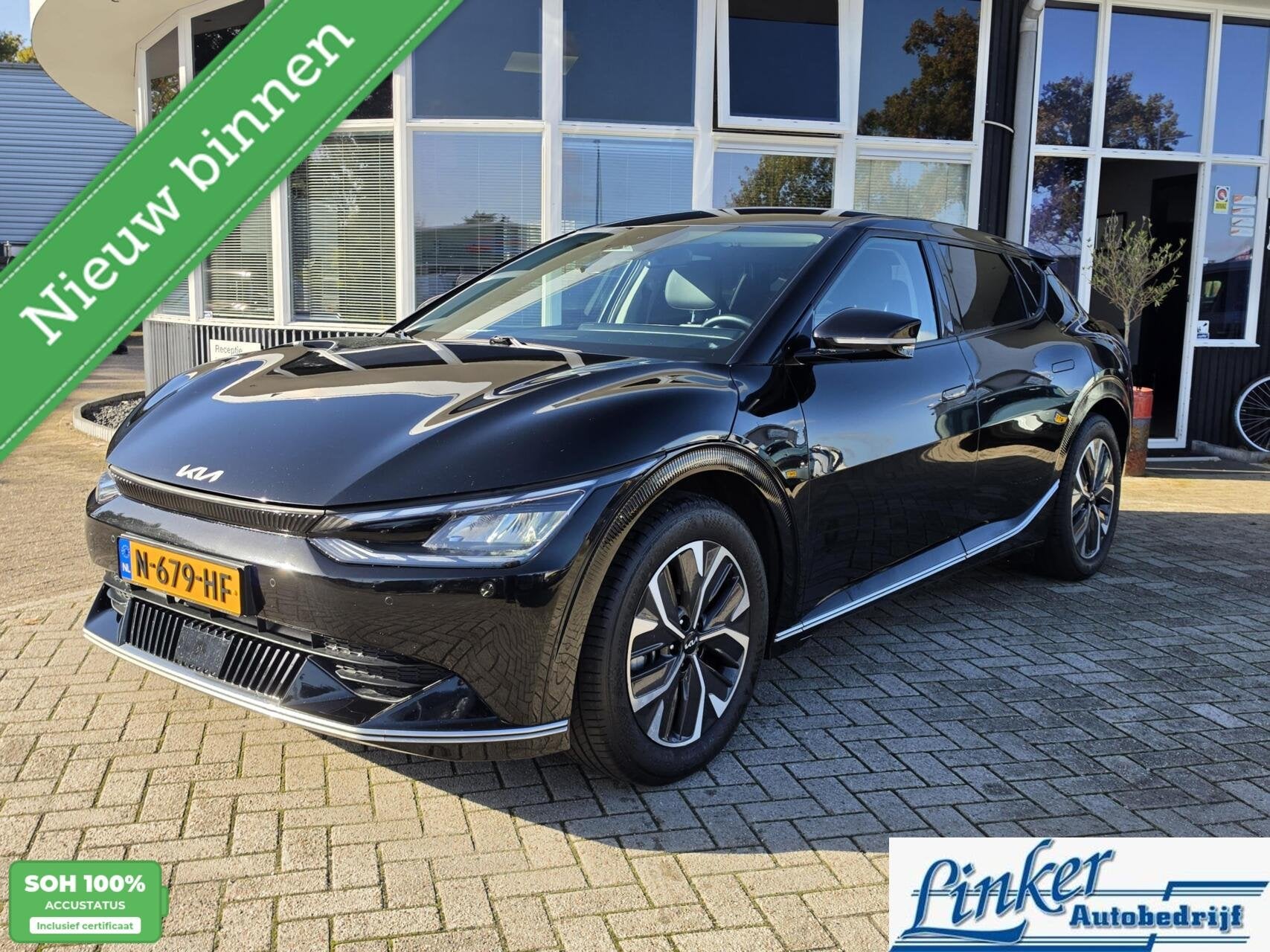 Kia EV6 Plus 77.4 kWh 100%SOH|TREKHAAK|NL AUTO|WARMTEPOMP, Auto's, 228 pk, Achterwielaandrijving, Gebruikt, Zwart
