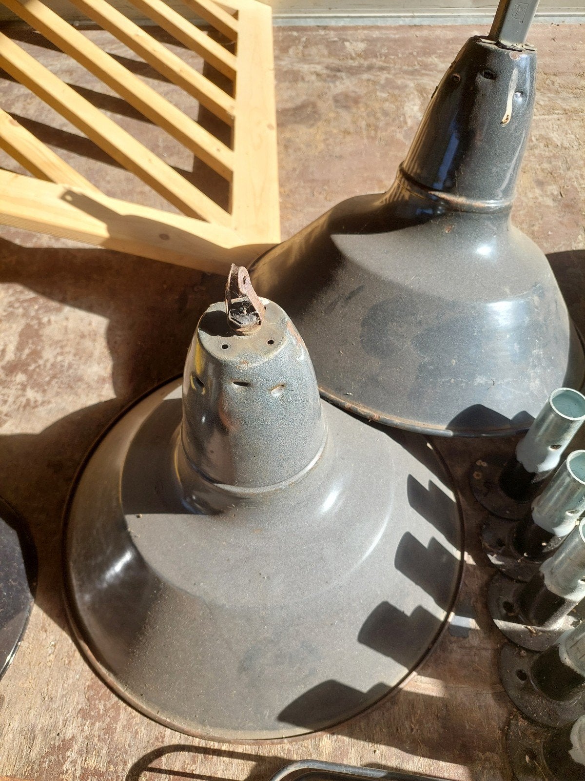 5 oude lampen emaille, Ophalen
