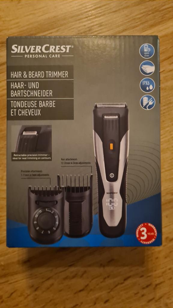 SilverCrest Haar- en Baardtrimmer - Nieuw in doos, Ophalen of Verzenden, Nieuw, Scheren en Epileren