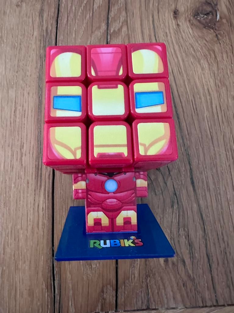 Rubik's Kubus - Iron Man Editie, Kinderen en Baby's, Speelgoed | Educatief en Creatief, Zo goed als nieuw, Puzzelen, Ophalen of Verzenden