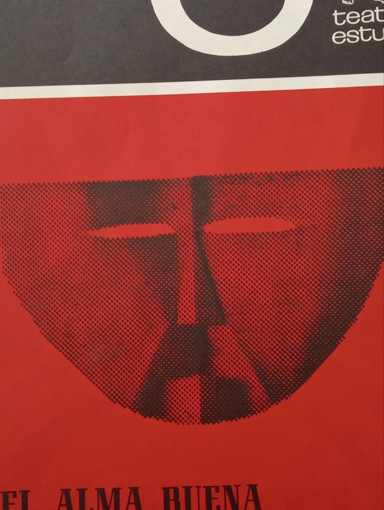 Theater affiche Bertolt Brecht Cuba 1970, Ophalen of Verzenden, Gebruikt, A1 t/m A3, Film en Tv