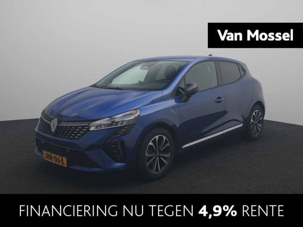 Renault Clio TCe 90 Techno | Apple Carplay & Android Auto |, Voorwielaandrijving, Euro 6, Blauw, Leder en Stof
