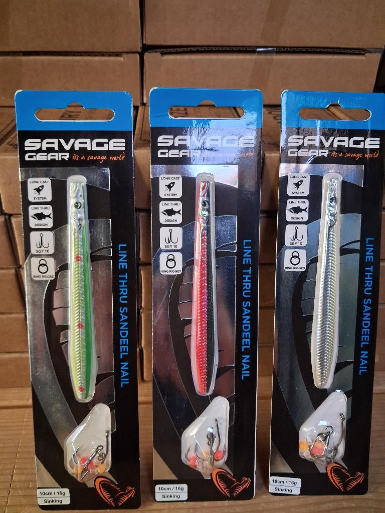 Line Thru Sandeel Nail (Savage Gear)...zeeforel/zeebaars..., Watersport en Boten, Tinstraat, Savage Gear, Overige typen, Nieuw
