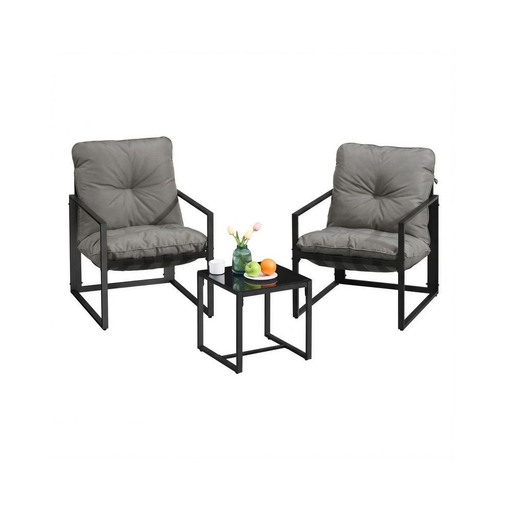 Nieuwe SONGMICS Balkonset - 2 Stoelen & Bijzettafel, Stoel, Tuinset, Ophalen, 2 zitplaatsen