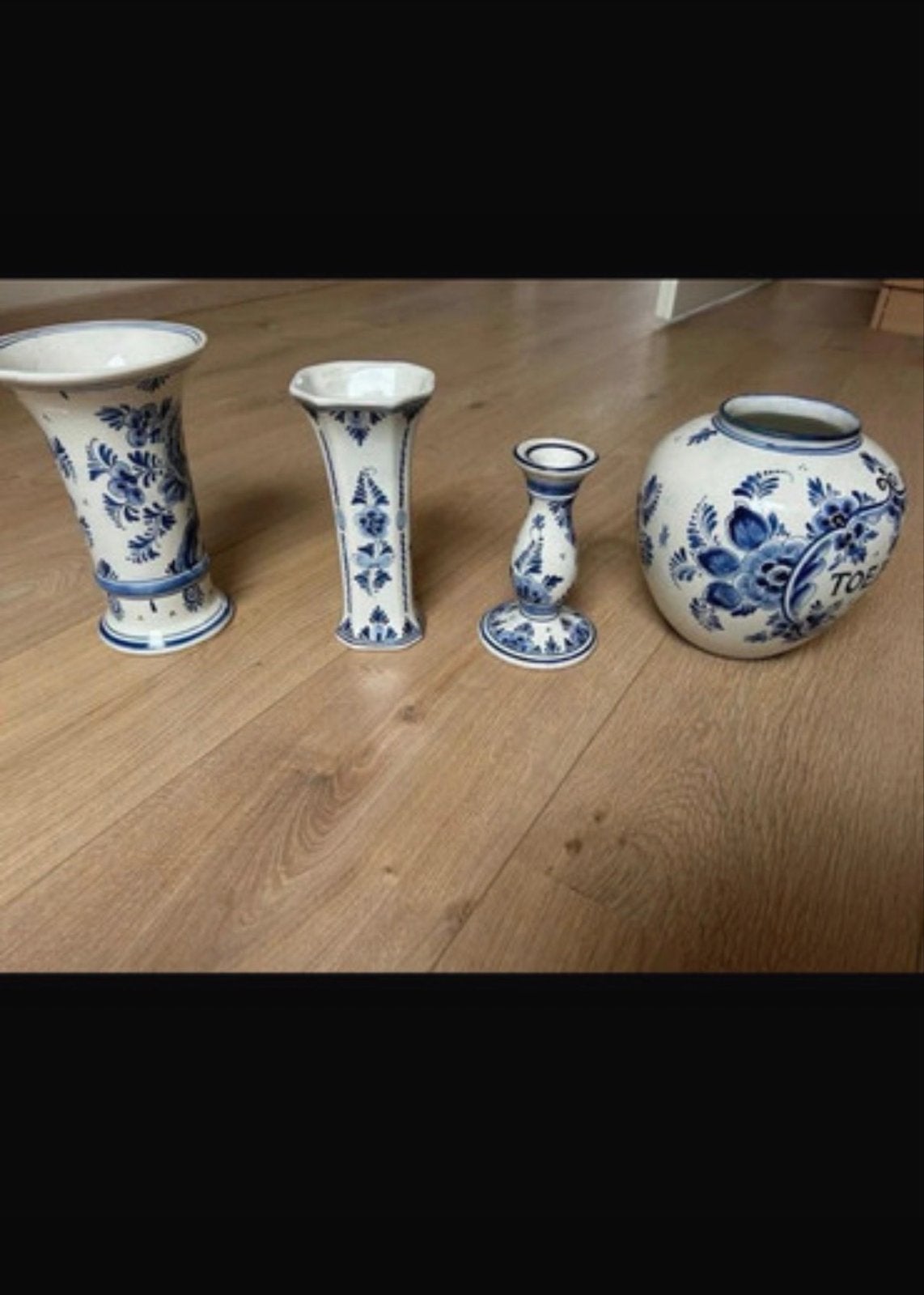 Delfts Blauw Vazen en Kandelaar Set, Ophalen