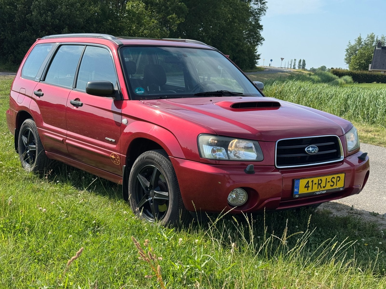 Subaru Forester 2.0 XT AWD Panorama Trekhaak 2005 Rood, Auto's, Subaru, Zwart, 4 cilinders, 1435 kg, Leder en Stof