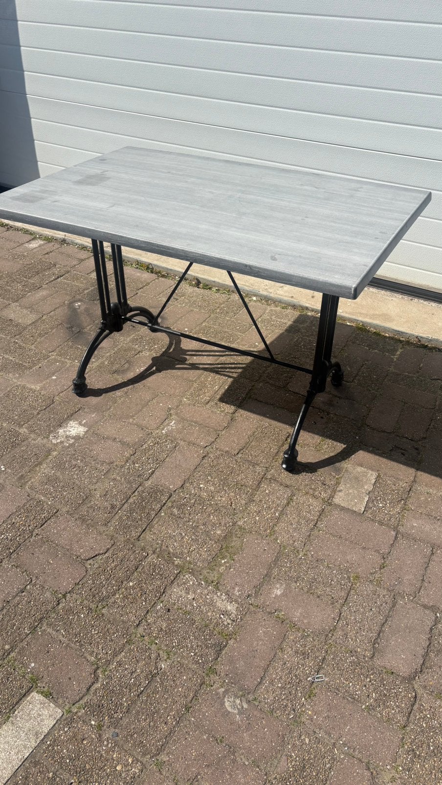 Buitentafel, Tuin en Terras, Tuintafels, Ophalen, Gebruikt, X, Metaal