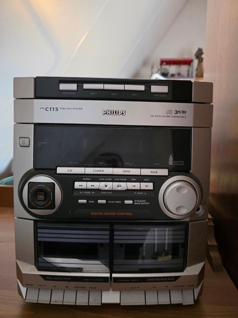 Philips FW-C115 Mini Hifi Systeem, Audio, Tv en Foto, Stereo-sets, Ophalen, Philips, Gebruikt, Tuner of Radio