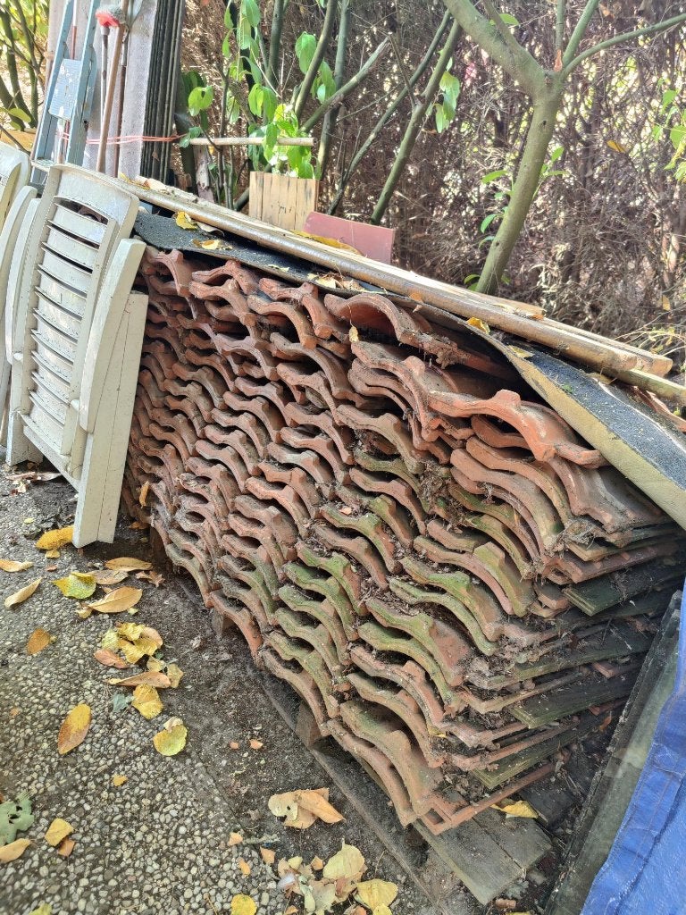 dak pannen -golf plaat -schoorsteen, 10 tot 15 m², Steen of Klei, Rood, Ophalen