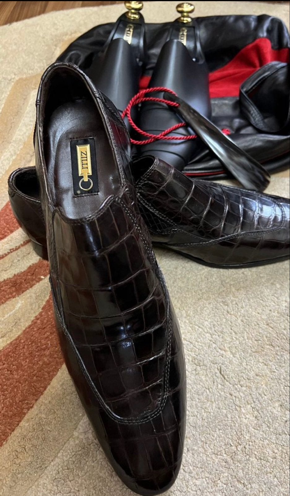 ZILLI Krokodillenleren Loafers - Maat 45 - nieuw, Ophalen of Verzenden, Zo goed als nieuw, Bruin, Loafers