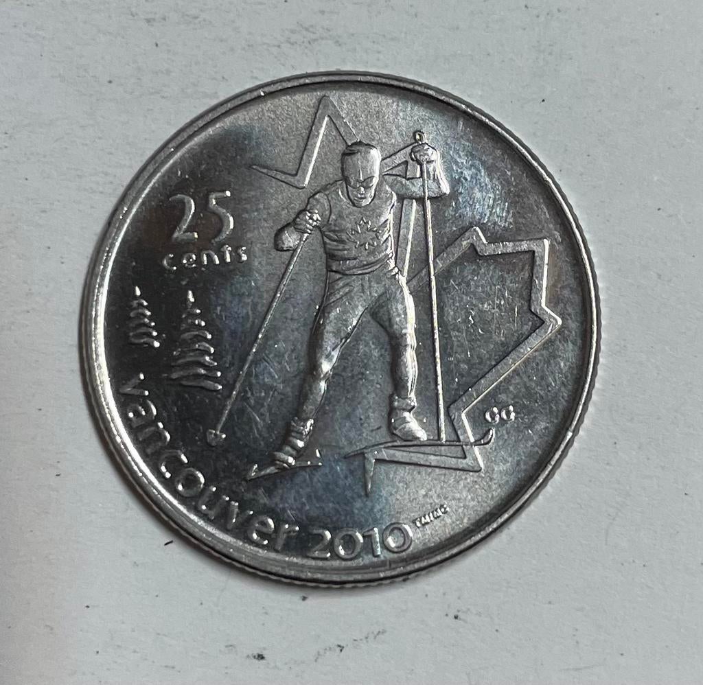25 cent Canada Vancouver 2010 Olympische Spelen, Ophalen of Verzenden, Noord-Amerika