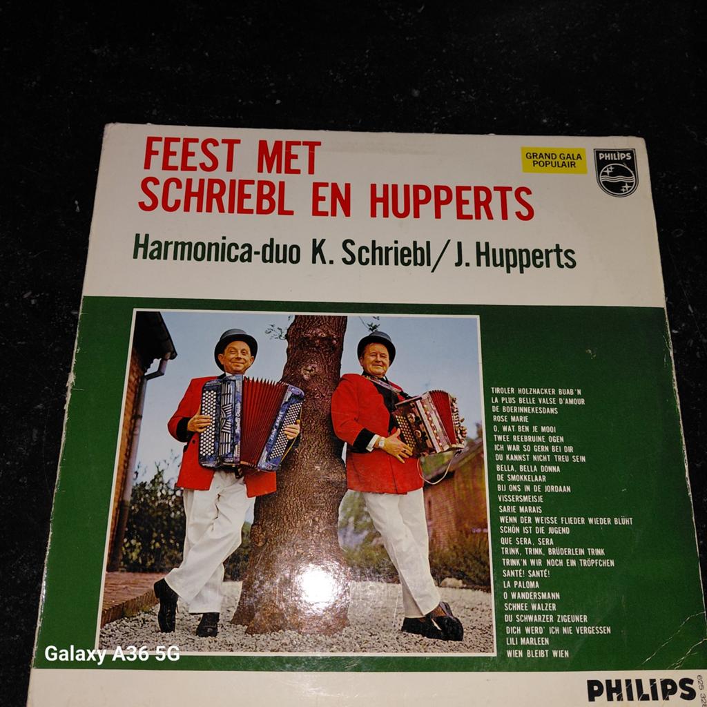 Feest met Schriebl en Hupperts - Harmonica-duo LP, Ophalen of Verzenden, 1960 - 1969, Gebruikt, 12 inch