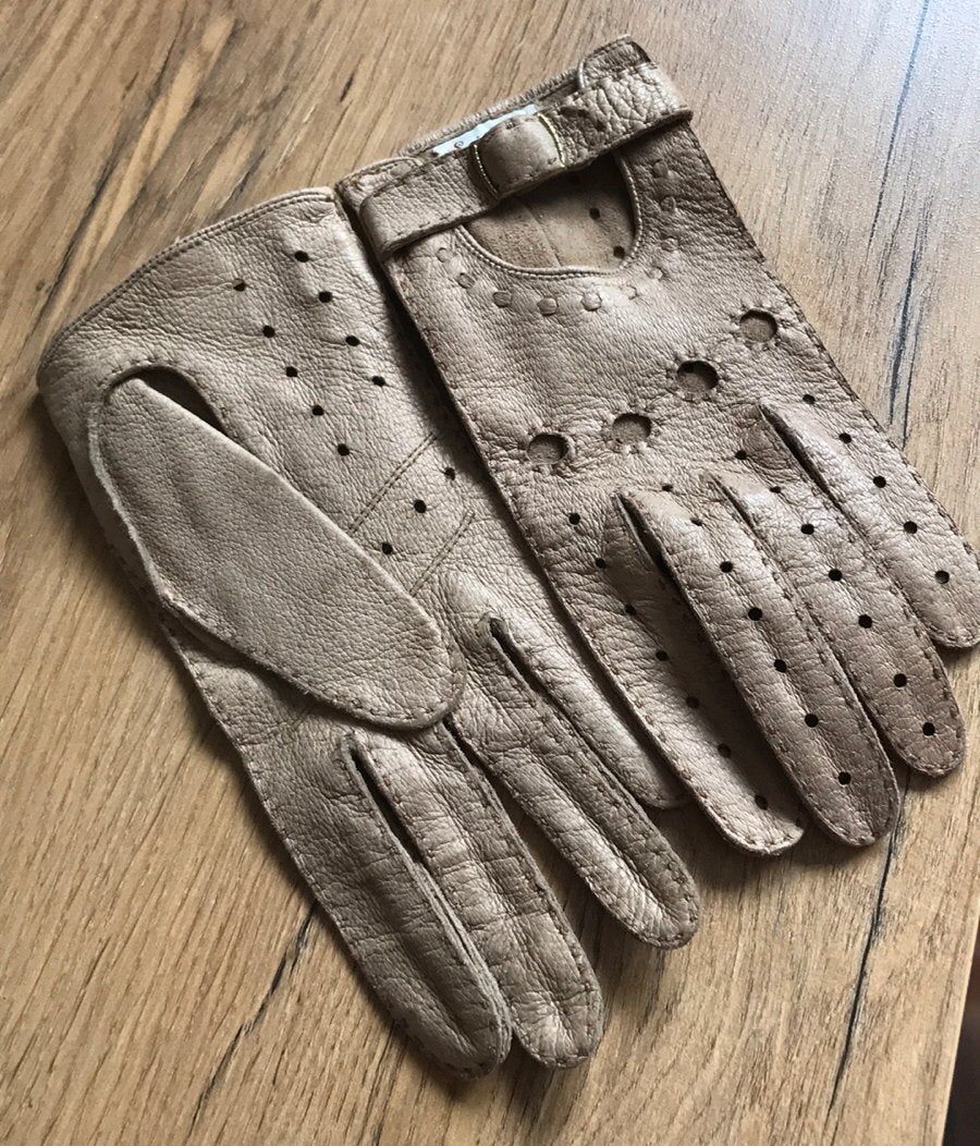Leren laimbock dames (auto) handschoenen maat 8, Onbekend, Ophalen of Verzenden, Zo goed als nieuw, Onbekend