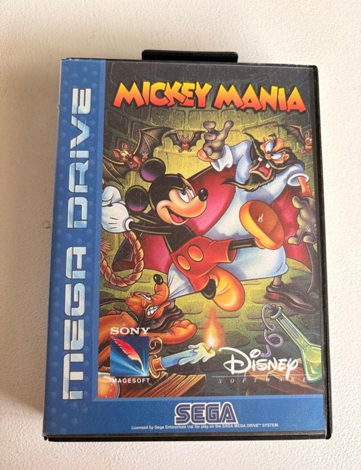 Mickey Mania Sega Mega Drive compleet, Spelcomputers en Games, Gebruikt, 1 speler, Ophalen of Verzenden, Vanaf 3 jaar