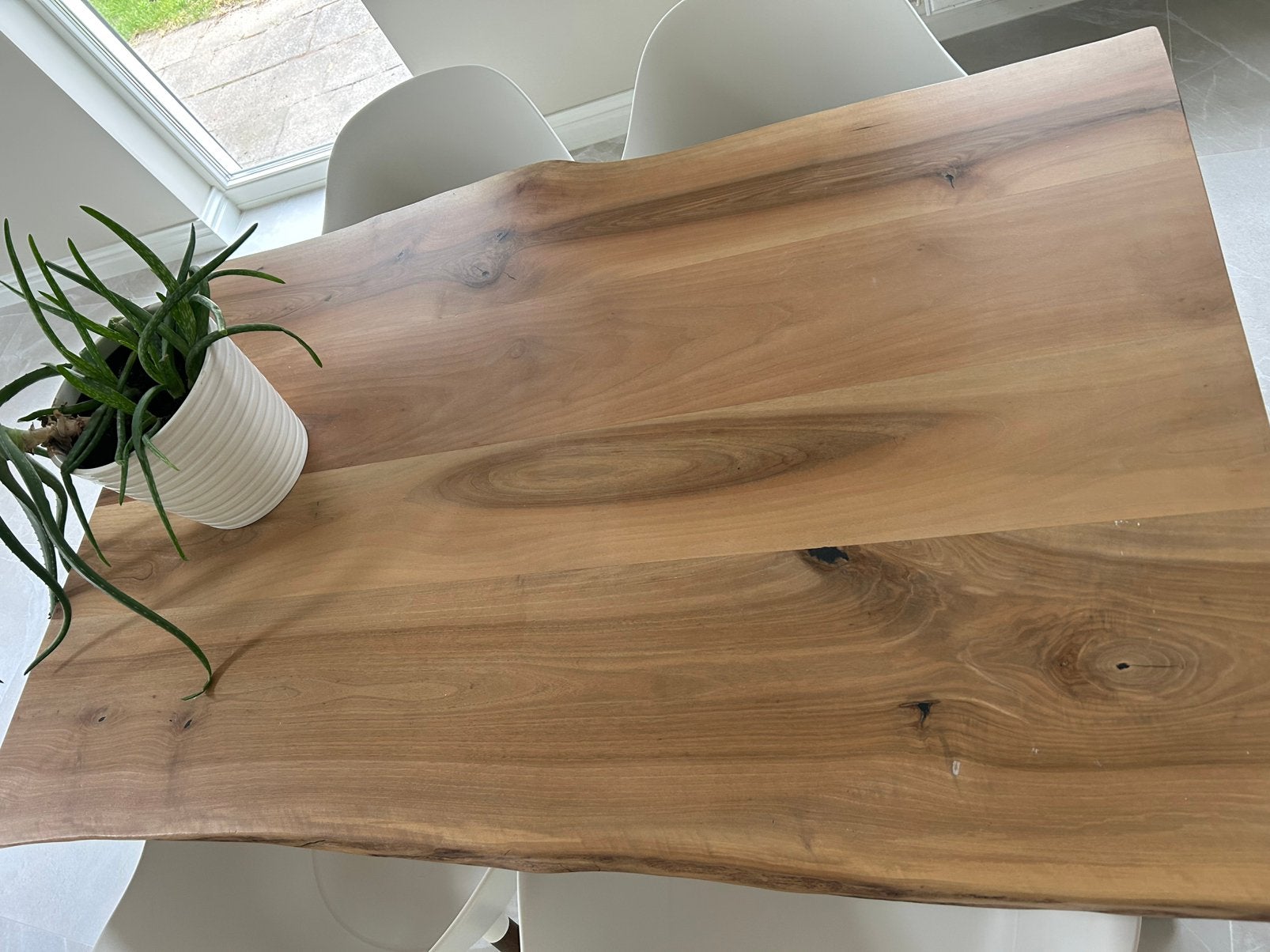 Houten boomstamtafel, Ophalen, Gebruikt, 50 tot 100 cm, 150 tot 200 cm