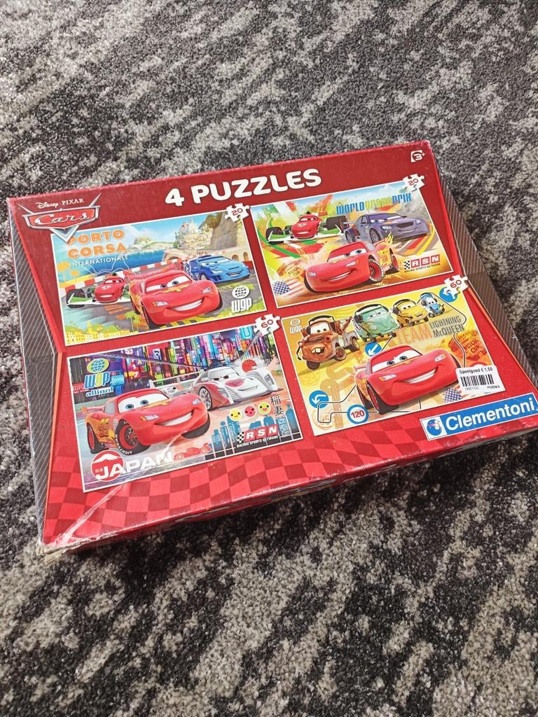 Disney Pixar Cars 3 - 4 Puzzels Clementoni, Ophalen of Verzenden, Meer dan 50 stukjes, Nieuw, 6 jaar of ouder