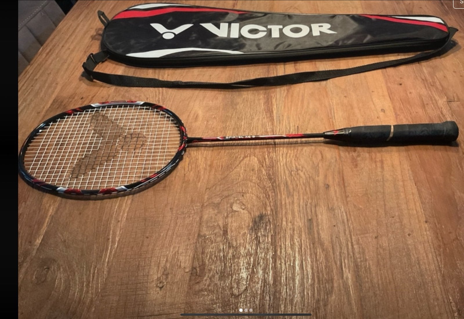 Victor Spirtec XG-9 Badmintonracket met hoes, Ophalen of Verzenden, Gebruikt, Racket(s)