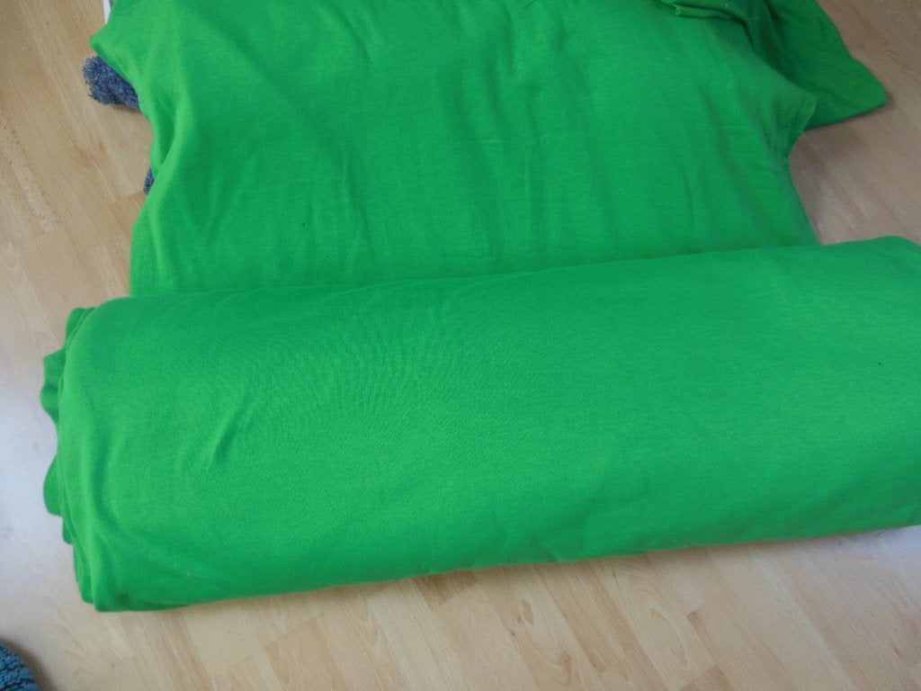 zolderopruiming 5 mtr superkwaliteit sweat tricotstof, Hobby en Vrije tijd, Ophalen of Verzenden, 30 tot 120 cm, Katoen, Groen