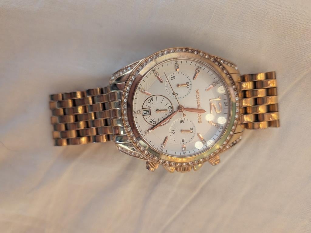 Michael Kors dameshorloge met strass, Sieraden, Tassen en Uiterlijk, Horloges | Dames, Ophalen