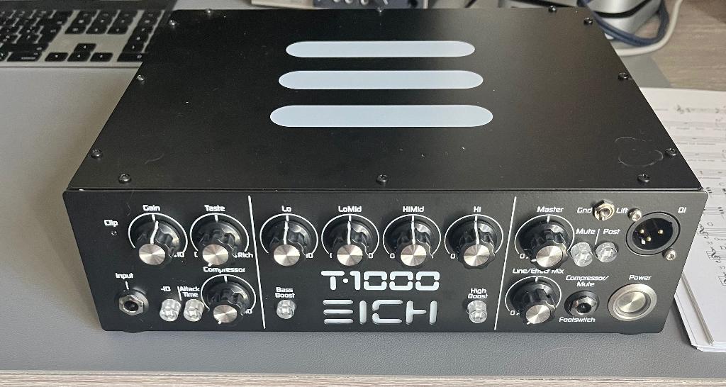 Basversterker EICH T-1000, Ophalen, Zo goed als nieuw, Basgitaar, 100 watt of meer
