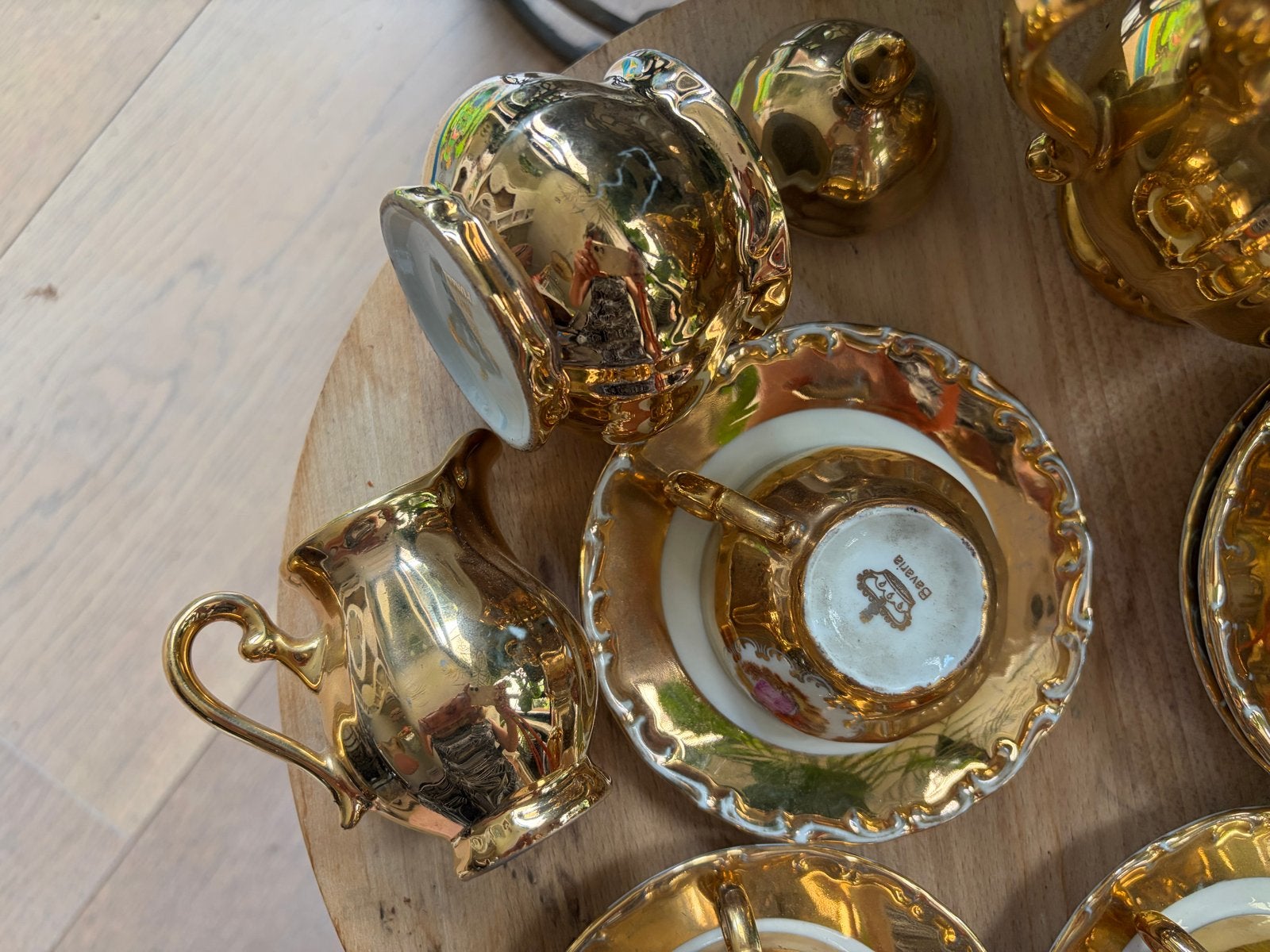 Vintage Bareuther Waldsassen Bavaria Koffieservies Verguld, Antiek en Kunst, Antiek | Porselein, Ophalen of Verzenden