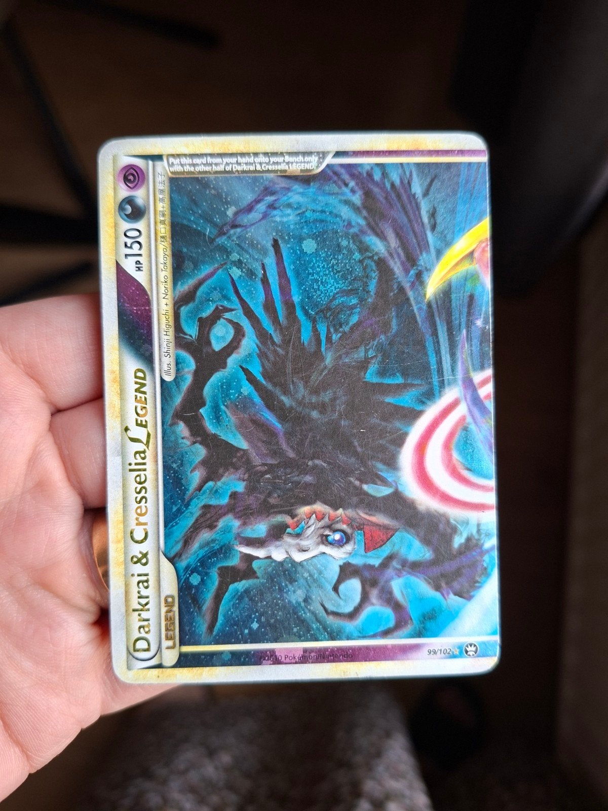 Darkrai & Cresselia LEGEND Pokémon kaart 99/102, Ophalen of Verzenden, Zo goed als nieuw, Losse kaart