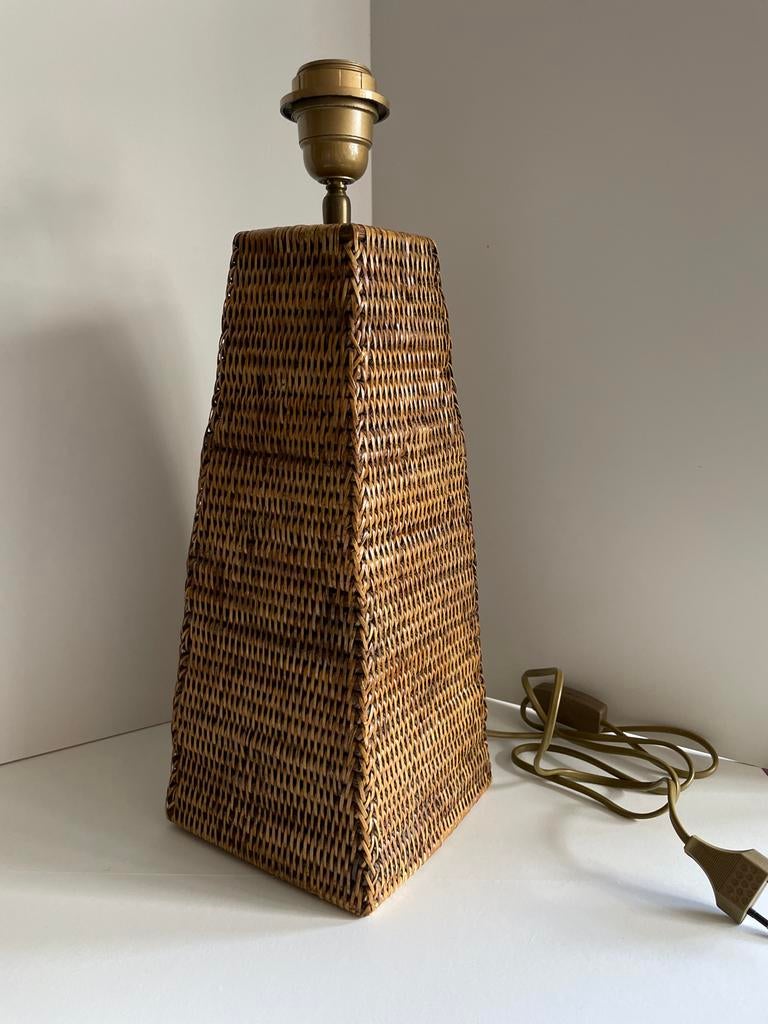 Birma rotan tafellamp, Ophalen of Verzenden, Gebruikt, Overige materialen, Minder dan 50 cm