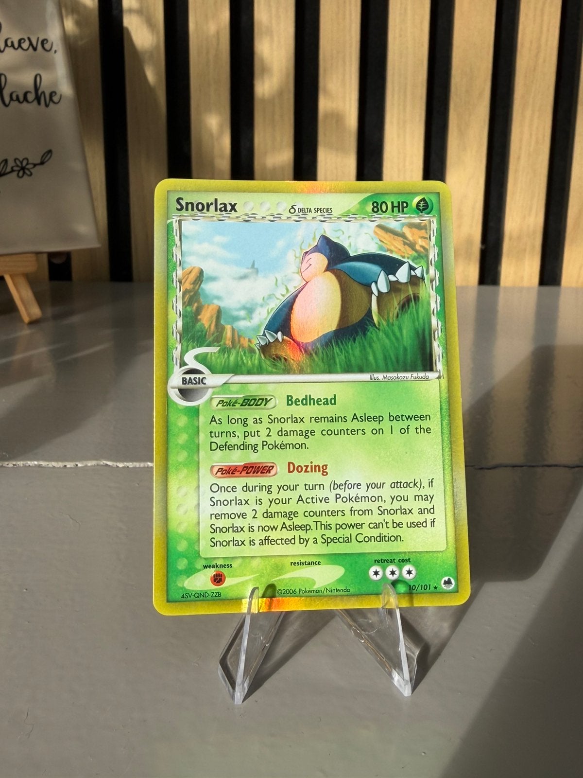Snorlax 10/101 EX Dragon Frontiers, Ophalen of Verzenden, Zo goed als nieuw