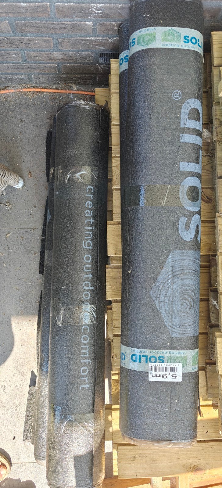 Nieuwe rollen dakleer - Solid dakbedekking 5 x 5,9m, Ophalen, Overige materialen, Zwart, Nieuw