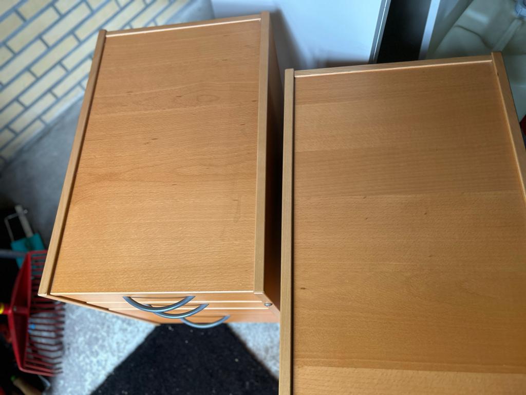 IKEA Buro Ladekastjes op Zwenkwieltjes (2 stuks), Huis en Inrichting, Kasten | Ladekasten, Ophalen, Minder dan 50 cm, Zo goed als nieuw