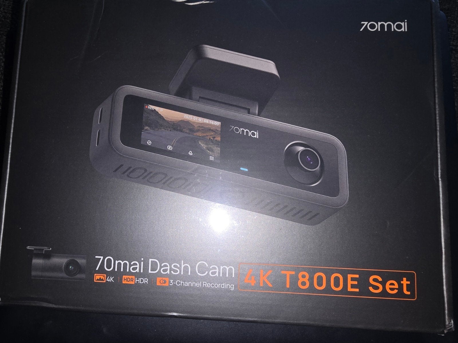 (Gloednieuw) 70mai Dash Cam 4K T800E | 4K HDR | Voor & Achte, Auto diversen, Dashcams, Ophalen of Verzenden, Nieuw