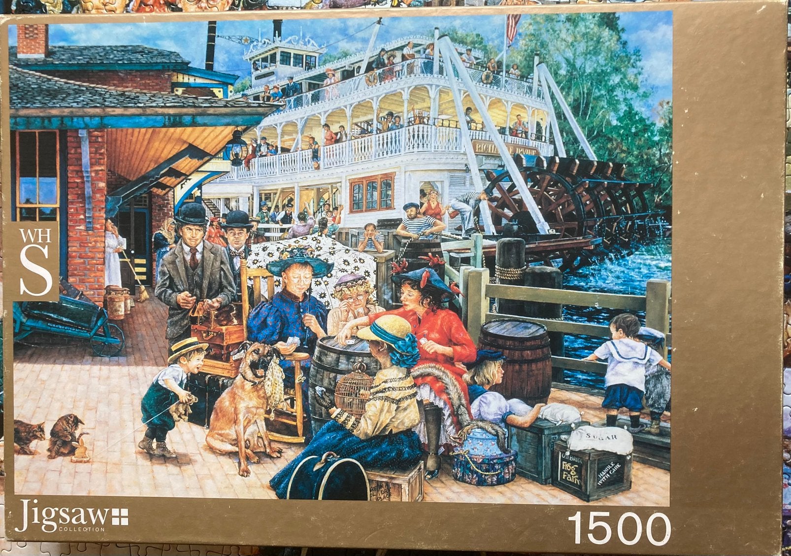 WHSmith Jigsaw 1500🧩 Paddy Wheel Card Game-Susan Brabeau, Ophalen of Verzenden, 500 t/m 1500 stukjes, Zo goed als nieuw, Legpuzzel