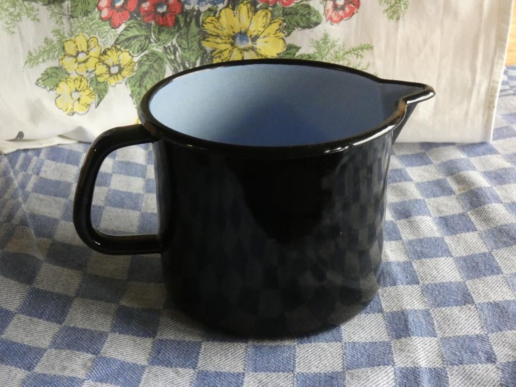 emaille kan/ zwart emaille waterkan/ schenkkan, Ophalen of Verzenden
