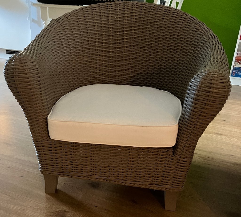 IKEA fauteuil rotan, Ophalen, Gebruikt, Bruin, Riet of Rotan