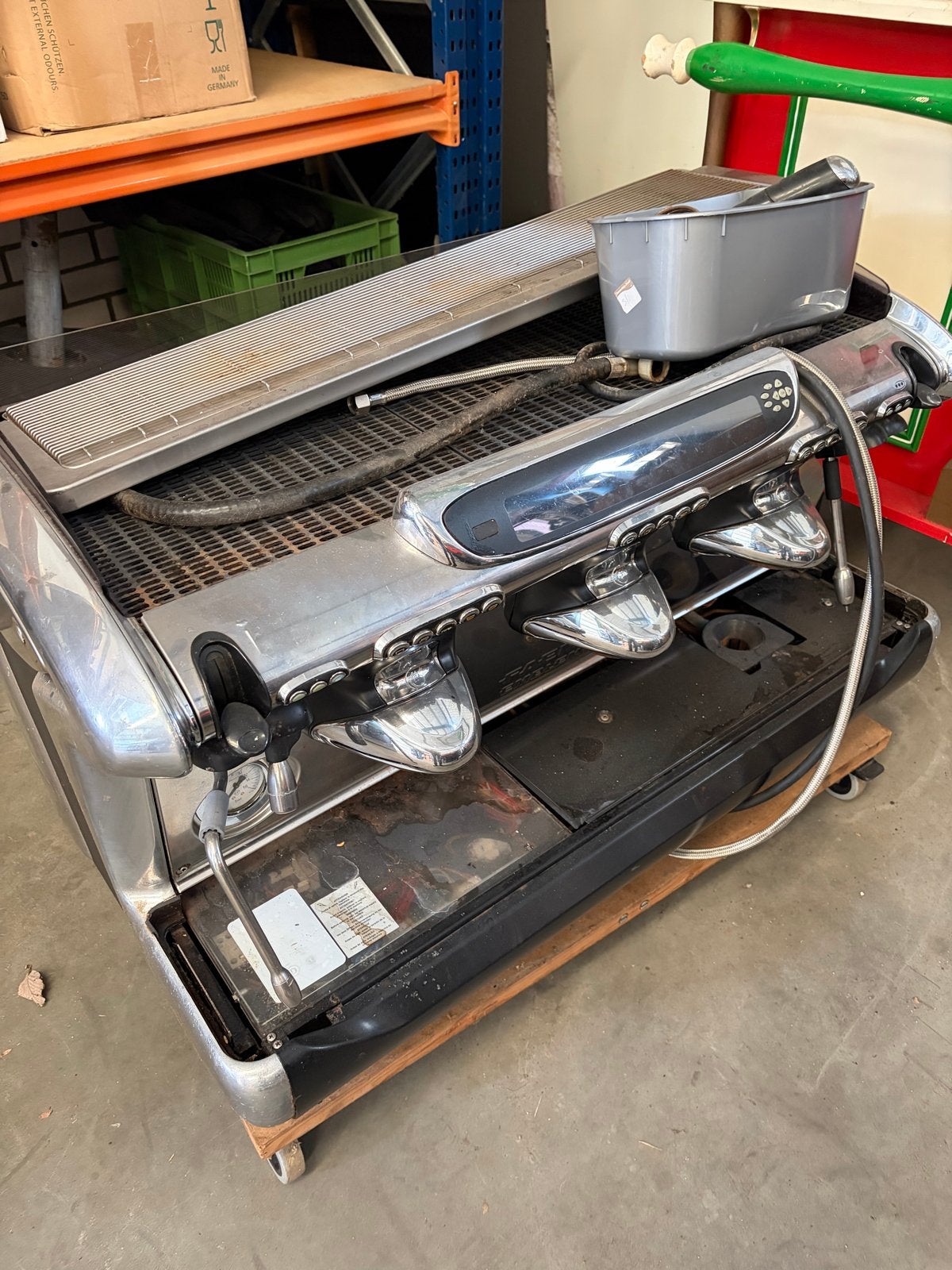 Professionele Faema Emblema espressomachine met malers, Ophalen, Gebruikt, Espresso apparaat, 10 kopjes of meer