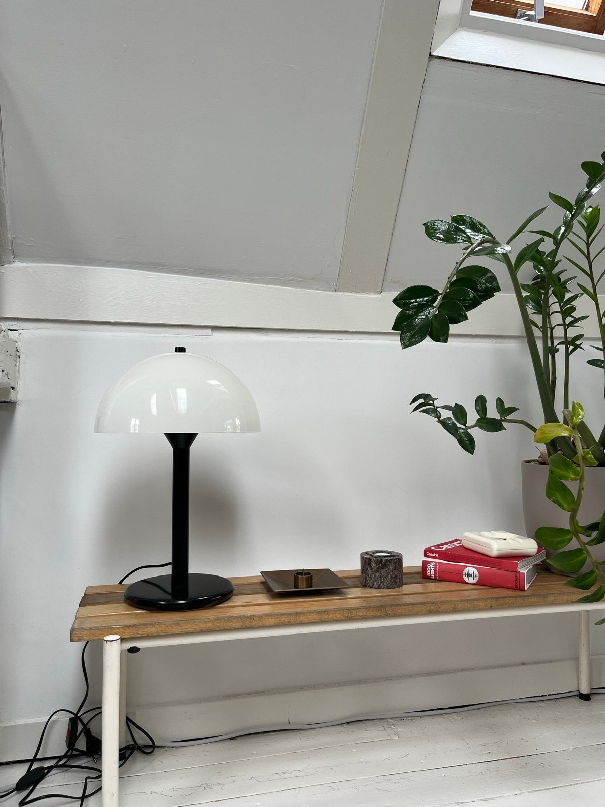 Vintage Mushroom Lamp Zwart Metaal - Perfecte Staat, Ophalen