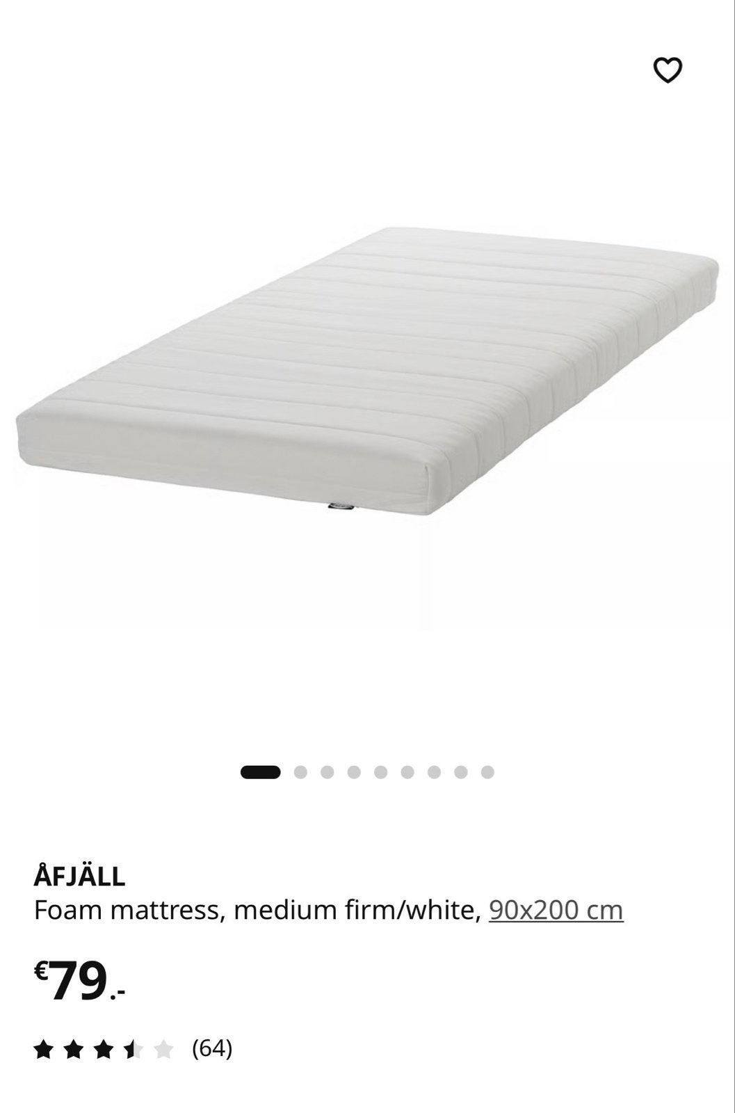 2x IKEA ÅFJÄLL matrassen 90x200 cm met hoezen, Huis en Inrichting, Slaapkamer | Matrassen en Bedbodems, Ophalen, Gebruikt, 90 cm
