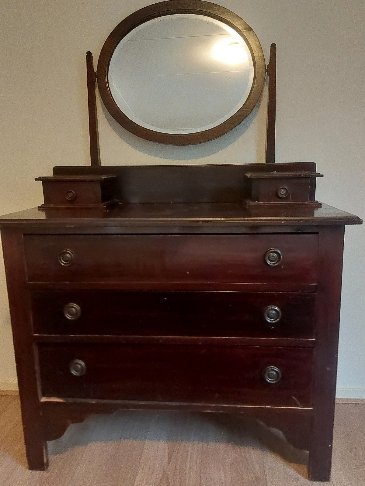 Mooi antieke kastje/ kaptafel met spiegel, Huis en Inrichting, Gebruikt, Minder dan 100 cm, 25 tot 50 cm, 50 tot 100 cm