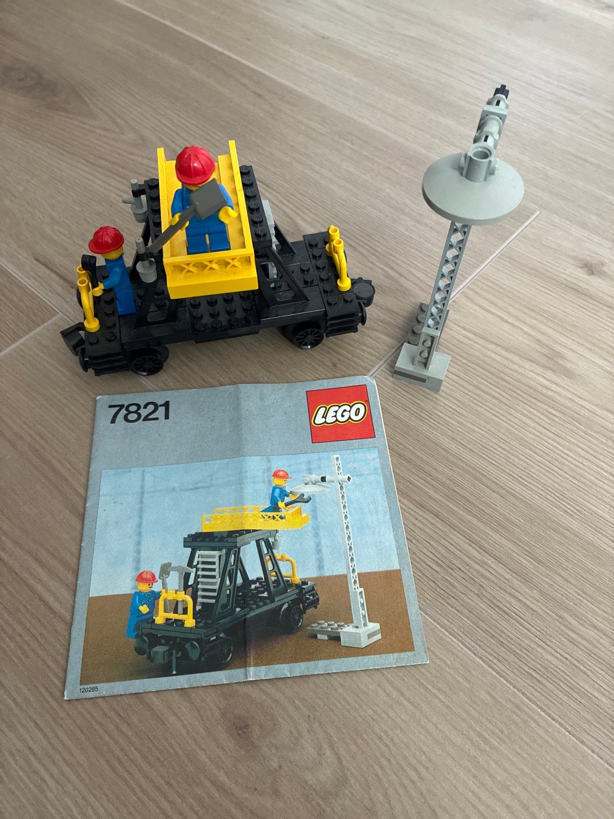 LEGO 7821 Spoorwegonderhoudswagen met seinpaal, Gebruikt, Overige thema's, Lego, Ophalen of Verzenden
