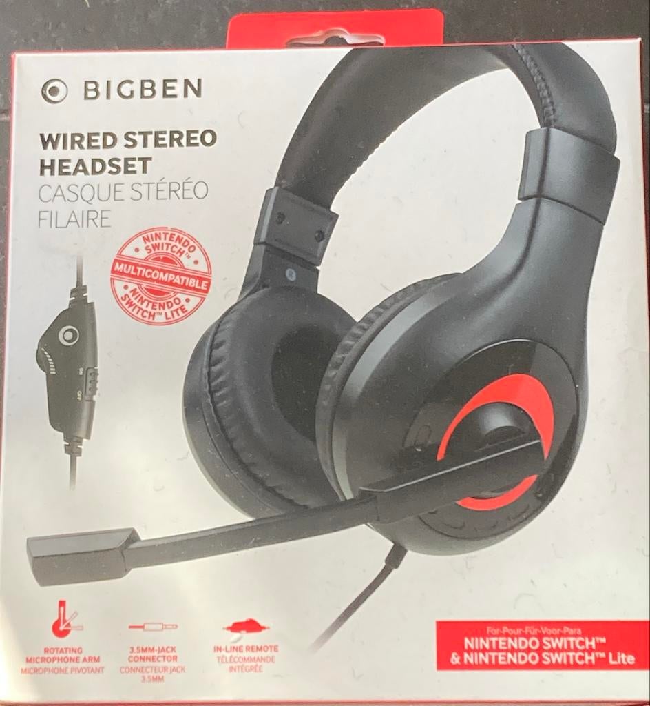 Bigben Wired Stereo Headset voor Nintendo Switch, Ophalen of Verzenden, Nieuw, Switch, Overige typen