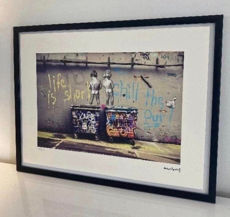 BANKSY : lithografie met certificaat, Ophalen of Verzenden