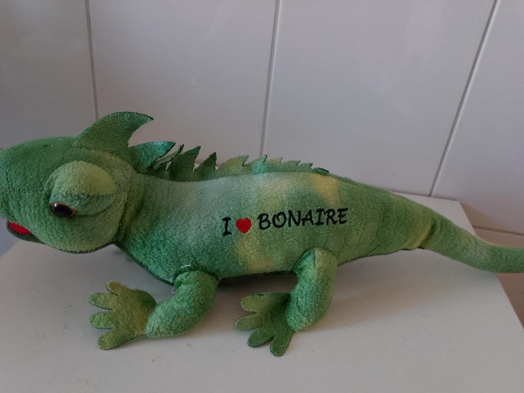 Leuke Pluche Leguaan – Souvenir "I ️ Bonaire" – Knuffel, Groen, Overige merken, Overige karakters, Overige typen