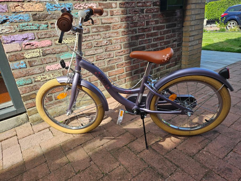 Volare kinderfiets 18 inch paars, Ophalen, Gebruikt, 16 tot 20 inch