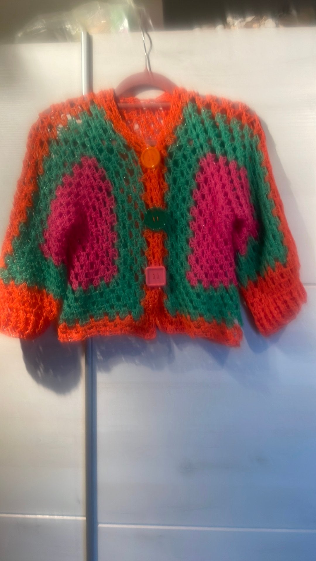 Kort gehaakte vest, Verzenden, Nieuw, Maat 34 (XS) of kleiner, Meerkleurig
