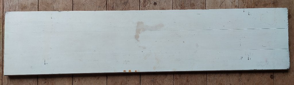 Oud houten schap 124,5 cm lang, Ophalen of Verzenden, Gebruikt