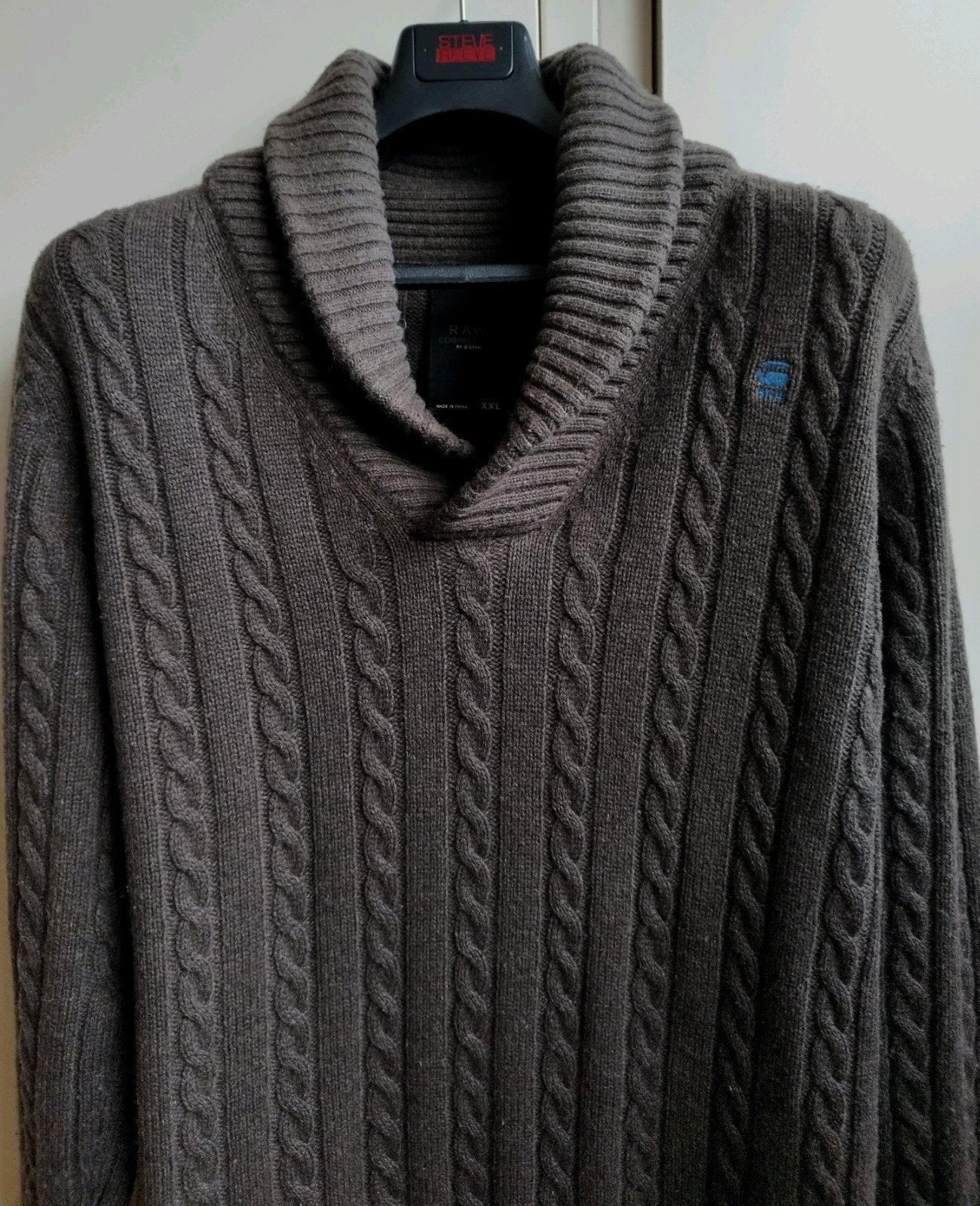 G-Star Raw 80% Wol knitted kabel trui XL Bruin, Kleding | Heren, Bruin, G-STAR RAW, Maat 56/58 (XL), Ophalen of Verzenden
