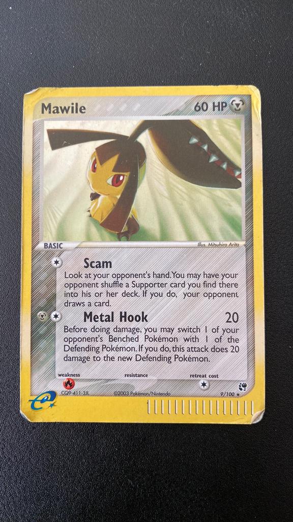 Pokemon mawile 9/100 holo sandstorm, Ophalen of Verzenden, Gebruikt, Losse kaart