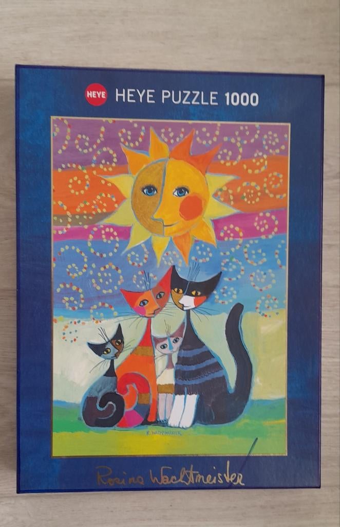Rosina Wachtmeister Katten Puzzel 1000 Stukjes, Hobby en Vrije tijd, Ophalen of Verzenden, 500 t/m 1500 stukjes, Zo goed als nieuw