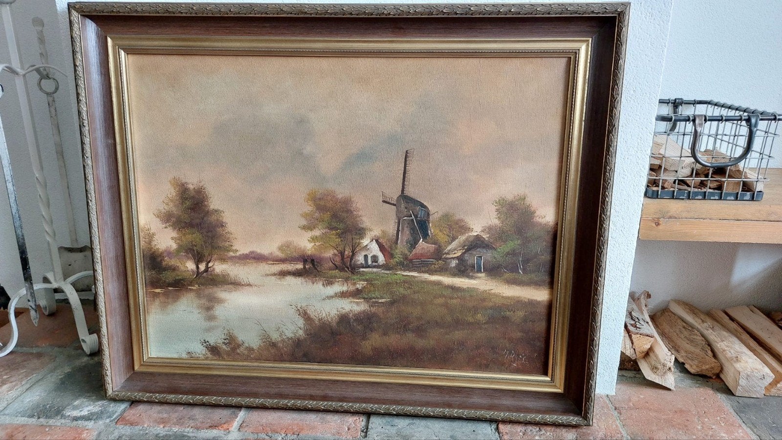 Antiek schilderij te koop. M. Ryes Nog prachtig., Ophalen of Verzenden