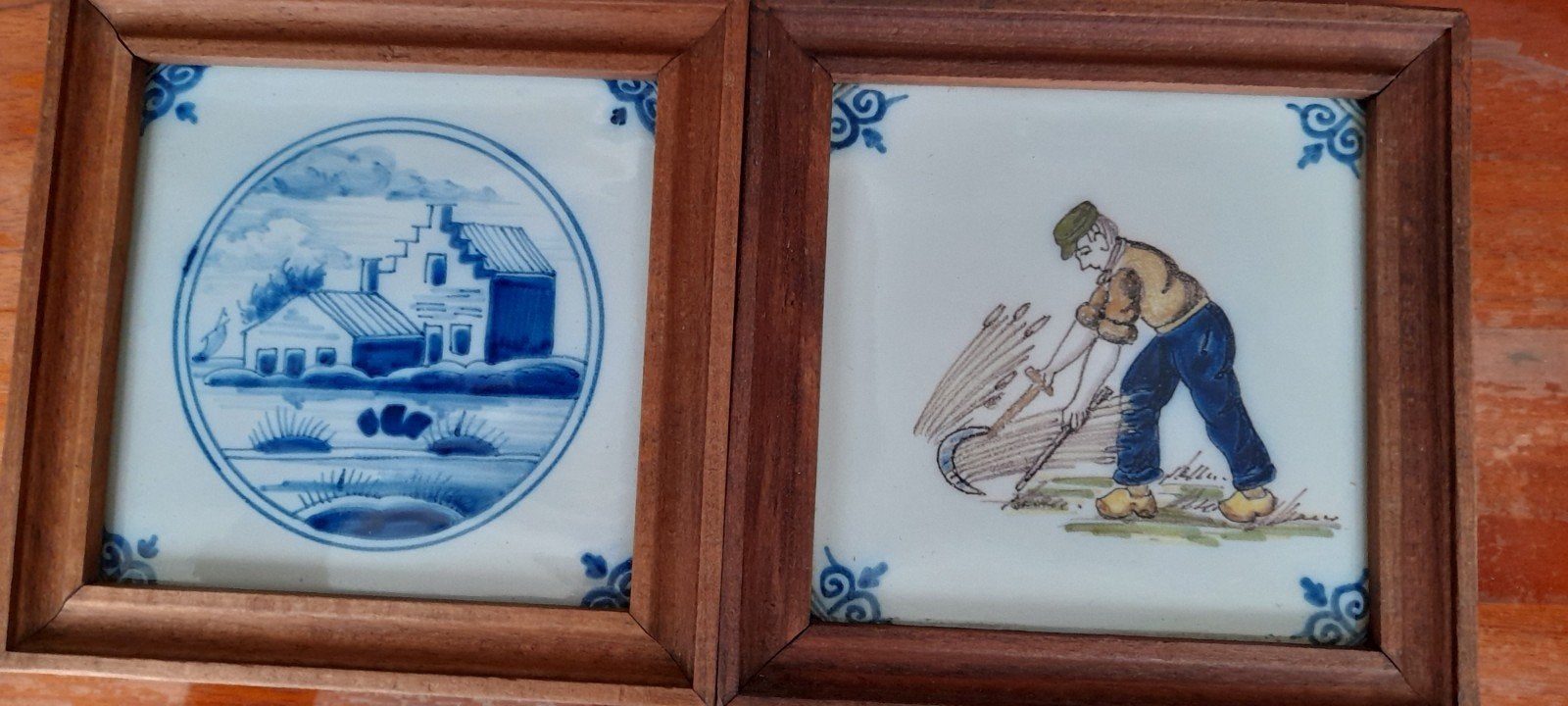 makkumer tegels, aardewerk, delfsblauw., Antiek en Kunst, Ophalen of Verzenden